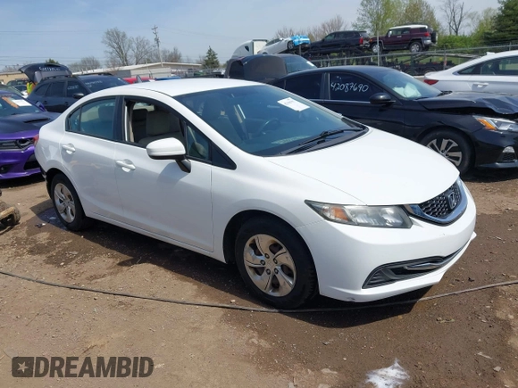 2015 Honda Civic LX with VIN 19XFB2F54FE104574, listed as a IAAI auction lot 42096001 with 122,094 mi miles and . Bid and sale history available at DreamBid. Image 1.