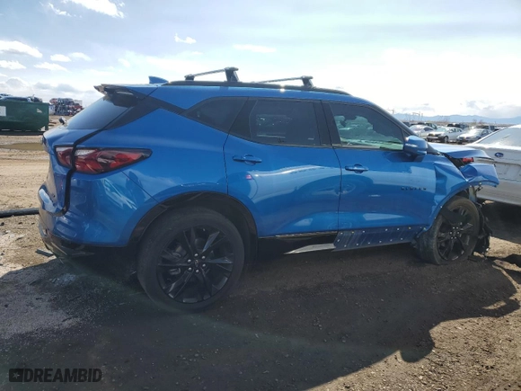2020 Chevrolet Blazer RS with VIN 3GNKBKRS3LS624009, listed as a Copart auction lot 51713845 with 45,945 mi miles and Salvage Title. Bid and sale history available at carsss.com. Image 3.