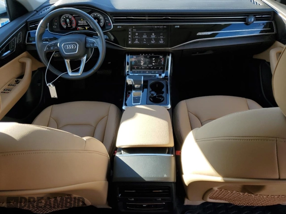 2023 Audi Q8 Premium with VIN WA1AVBF11PD024709, listed as a Copart auction lot 86481534 with 22,507 mi miles and Salvage title. Bid and sale history available at DreamBid. Image 8.