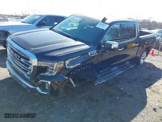 2019 GMC Sierra 1500 SLT with VIN 1GTU9DED9KZ102650, listed as a IAAI auction lot 41368287 with 27,655 mi miles. Bid and sale history available at carsss.com. Image 2.