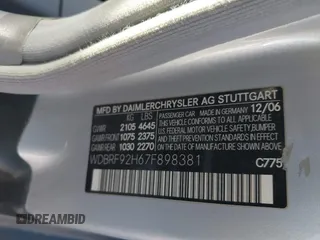 2007 Mercedes-Benz C 280 Luxury с VIN WDBRF92H67F898381, выставлен на аукционе IAAI как лот 41802139 с пробегом 147 866 миль миль и . История ставок и продаж доступна на DreamBid. Изображение 9.