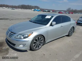 2013 Hyundai Genesis 5.0L R-Spec with VIN KMHGC4DH1DU233537, listed as a IAAI auction lot 41796310 with 170,220 mi miles. Bid and sale history available at carsss.com. Image 2.