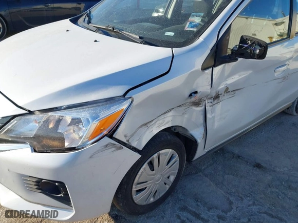 2021 Mitsubishi Mirage ES with VIN ML32AUHJ2MH003759, listed as a IAAI auction lot 41378369 with 48057 miles. Bid and sale history available at carsss.com. Image 6.