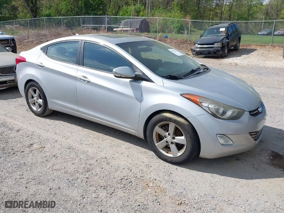 2012 Hyundai Elantra GLS with VIN 5NPDH4AE1CH097812, listed as a IAAI auction lot 42070612 with 114,799 mi miles. Bid and sale history available at carsss.com. Image 1.
