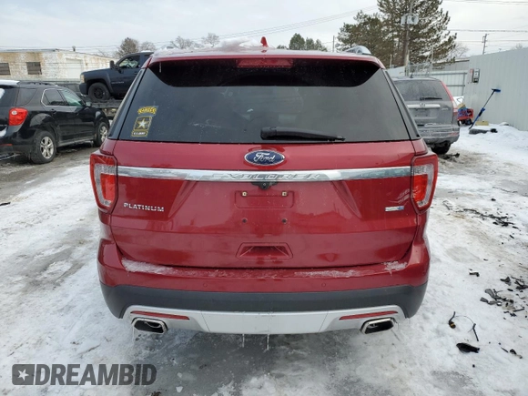 2017 Ford Explorer Platinum z VIN 1FM5K8HT3HGA14034, wystawiony jako Copart lot #45879575 z przebiegiem 100 996 mil mil oraz Nie do naprawy • Non repairable. Historia ofert i sprzedaży dostępna na DreamBid. Obrazek 6.