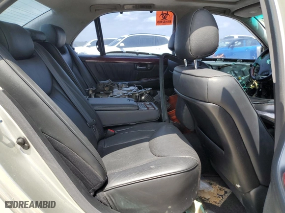 2001 Lexus LS 430 with VIN JTHBN30FX10033166, listed as a Copart auction lot 53392695 with 220,680 mi miles and Salvage Title. Bid and sale history available at carsss.com. Image 10.