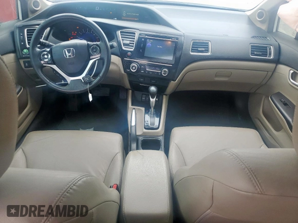 2014 Honda Civic EX-L with VIN 19XFB2F97EE014465, listed as a Copart auction lot 53872845 with 136,719 mi miles and Salvage Title. Bid and sale history available at DreamBid. Image 8.