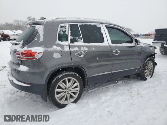 2016 Volkswagen Tiguan S with VIN WVGBV7AXXGW616936, listed as a Copart auction lot 41452605 with 92,541 mi miles and Salvage Title. Bid and sale history available at DreamBid. Image 3.