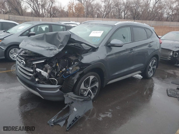 2017 Hyundai Tucson Sport with VIN KM8J3CA24HU490214, listed as a IAAI auction lot 41196994 with 76,039 mi miles. Bid and sale history available at carsss.com. Image 17.
