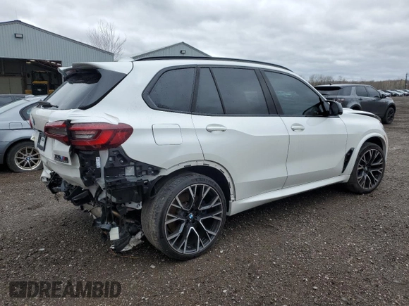 2020 BMW X5 M Competition with VIN 5YMJU0C07L9D71042, listed as a Copart auction lot 75059483 with 0 mi miles. Bid and sale history available at carsss.com. Image 3.