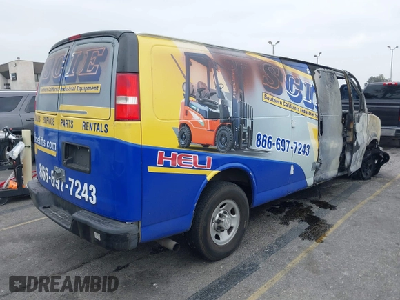2018 Chevrolet Express Cargo Van with VIN 1GCWGBFP4J1254537, listed as a IAAI auction lot 41894131 with 1 mi miles. Bid and sale history available at carsss.com. Image 4.