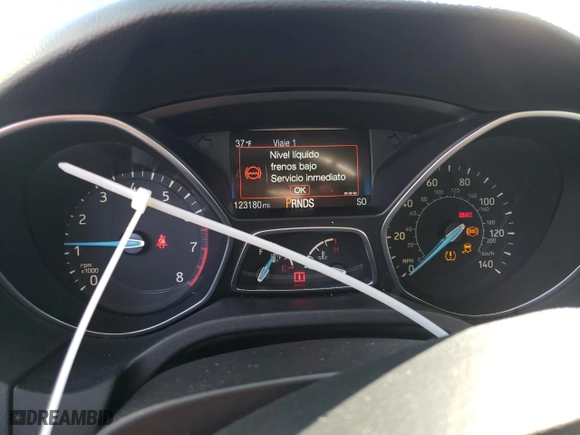 2015 Ford Focus SE with VIN 1FADP3K26FL371819, listed as a Copart auction lot 45093485 with 123,180 mi miles and Non Repairable. Bid and sale history available at carsss.com. Image 9.