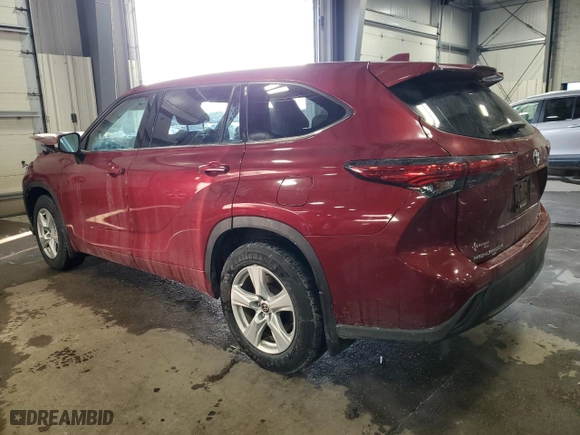 2021 Toyota Highlander L with VIN 5TDBZRBH5MS061885, listed as a Copart auction lot 45164335 with 98,146 mi miles and Salvage Title. Bid and sale history available at carsss.com. Image 2.