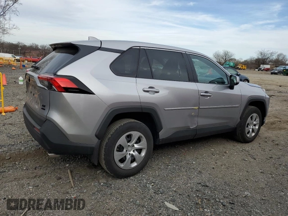 2023 Toyota RAV4 LE with VIN 2T3G1RFV2PC331995, listed as a Copart auction lot 49627305 with 22,591 mi miles and Salvage title. Bid and sale history available at DreamBid. Image 3.