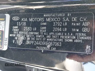 2019 Kia Forte LXS with VIN 3KPF24AD6KE067063, listed as a IAAI auction lot 41877273 with 68,442 mi miles. Bid and sale history available at carsss.com. Image 9.