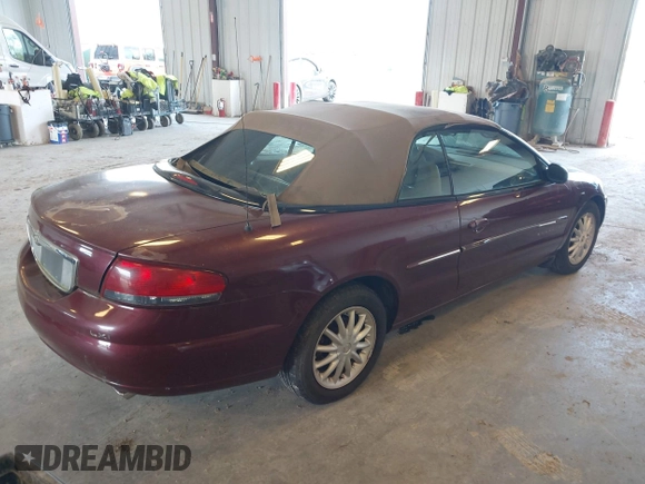 2001 Chrysler Sebring LXi with VIN 1C3EL55U11N688007, listed as a IAAI auction lot 42199391 with 182,746 mi miles and . Bid and sale history available at DreamBid. Image 4.