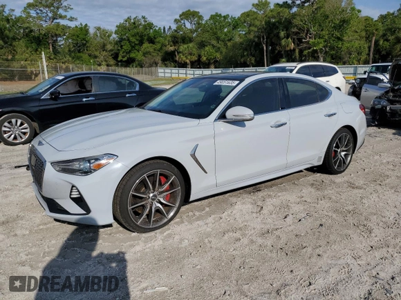 2019 Genesis G70 Advanced with VIN KMTG74LE7KU014371, listed as a Copart auction lot 49051635 with 86,418 mi miles and Non Repairable. Bid and sale history available at DreamBid. Image 1.