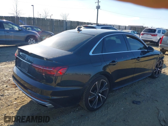2020 Audi A4 Premium Plus z VIN WAUENAF41LA042504, wystawiony jako IAAI lot #41709907 z przebiegiem 56 781 mil mil oraz . Historia ofert i sprzedaży dostępna na DreamBid. Obrazek 4.