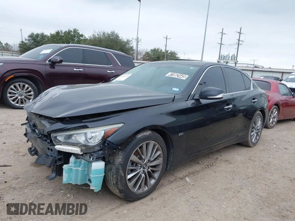 2018 Infiniti Q50 3.0t LUXE with VIN JN1EV7AP1JM351153, listed as a IAAI auction lot 41589119 with 103,915 mi miles. Bid and sale history available at carsss.com. Image 17.