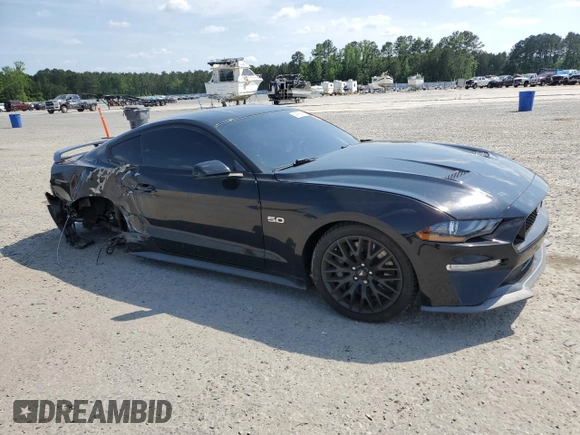 2018 Ford Mustang GT with VIN 1FA6P8CF5J5164892, listed as a Copart auction lot 54906985 with 60,632 mi miles and Salvage title. Bid and sale history available at DreamBid. Image 4.