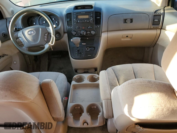 2007 Kia Sedona LX with VIN KNDMB233576147340, listed as a Copart auction lot 71416554 with 159,258 mi miles and Salvage Title. Bid and sale history available at carsss.com. Image 8.