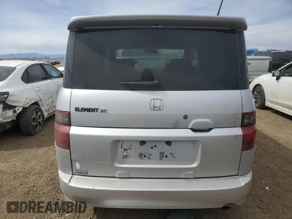 2007 Honda Element SC with VIN 5J6YH189X7L005312, listed as a Copart auction lot 49343775 with 165,855 mi miles and Salvage Title. Bid and sale history available at DreamBid. Image 6.