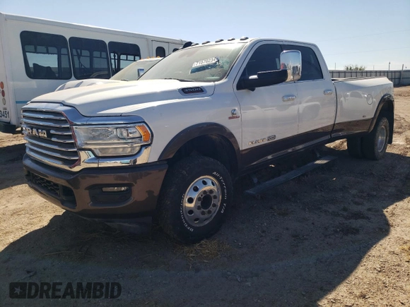 2019 Ram 3500 Longhorn with VIN 3C63RRKLXKG658123, listed as a Copart auction lot 71570234 with 177,240 mi miles and Salvage Title. Bid and sale history available at carsss.com. Image 1.