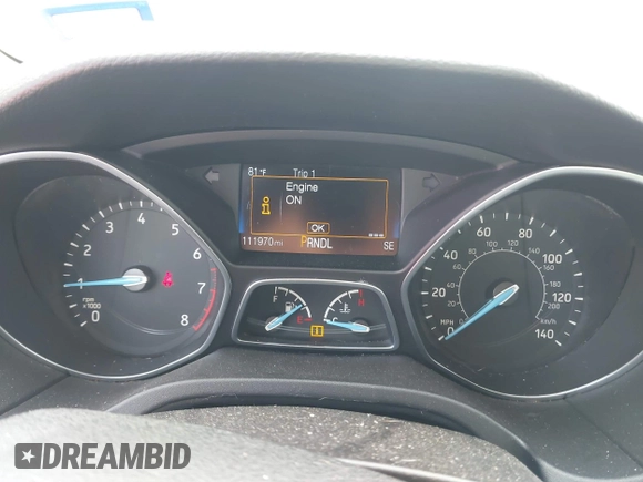 2015 Ford Focus SE with VIN 1FADP3F2XFL340583, listed as a IAAI auction lot 42099224 with 111,970 mi miles. Bid and sale history available at carsss.com. Image 7.