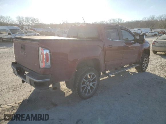 2017 GMC Canyon 2WD SLE with VIN 1GTG5CEN6H1253853, listed as a Copart auction lot 41993235 with 102,227 mi miles and Salvage Title. Bid and sale history available at carsss.com. Image 3.