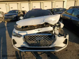 2021 Genesis G70 2.0T with VIN KMTG34LA0MU070275, listed as a Copart auction lot 74700153 with 42,441 mi miles. Bid and sale history available at carsss.com. Image 5.