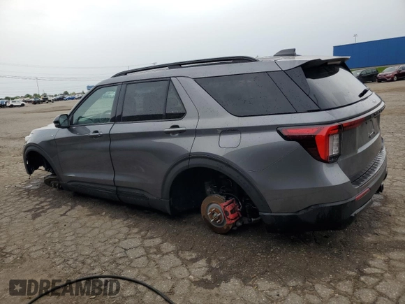 2025 Ford Explorer ST-Line with VIN 1FMUK8KH0SGB38060, listed as a Copart auction lot 61137525 with 10,970 mi miles and Salvage title. Bid and sale history available at DreamBid. Image 2.