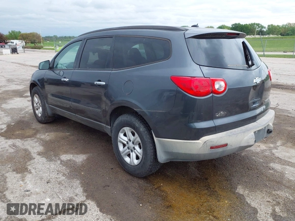 2012 Chevrolet Traverse LS with VIN 1GNKRFED7CJ415013, listed as a IAAI auction lot 42166085 with 105,242 mi miles and . Bid and sale history available at DreamBid. Image 3.