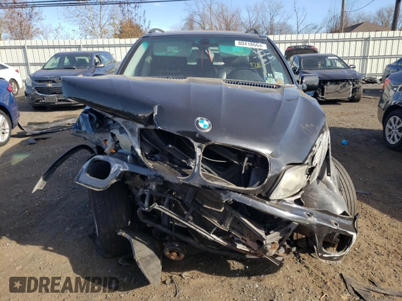 2005 BMW X5 3.0i with VIN 5UXFA13565LY20253, listed as a Copart auction lot 80418664 with 0 mi miles and Salvage Title. Bid and sale history available at carsss.com. Image 5.