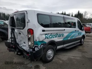 2024 Ford Transit Passenger XL with VIN 1FBAX9Y82RKB14246, listed as a Copart auction lot 49182855 with 2,167 mi miles and Salvage Title. Bid and sale history available at DreamBid. Image 3.