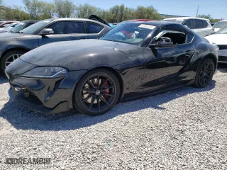 2023 Toyota GR Supra 3.0 with VIN WZ1DB0G02PW059934, listed as a Copart auction lot 61283444 with 12,027 mi miles and Salvage Title. Bid and sale history available at carsss.com. Image 1.