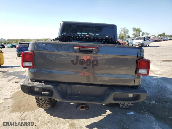 2021 Jeep Gladiator Willys with VIN 1C6HJTAGXML525866, listed as a Copart auction lot 49489295 with 108,164 mi miles and Salvage Title. Bid and sale history available at carsss.com. Image 6.