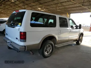 2002 Ford Excursion Limited с VIN 1FMNU43S62ED07804, выставлен на аукционе Copart как лот 46472715 с пробегом 282 929 миль миль и Чистый • Clean title. История ставок и продаж доступна на DreamBid. Изображение 3.