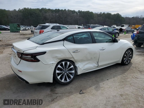 2023 Nissan Maxima Platinum with VIN 1N4AA6FV1PC507737, listed as a Copart auction lot 45712415 with 28,135 mi miles and Salvage title. Bid and sale history available at DreamBid. Image 3.