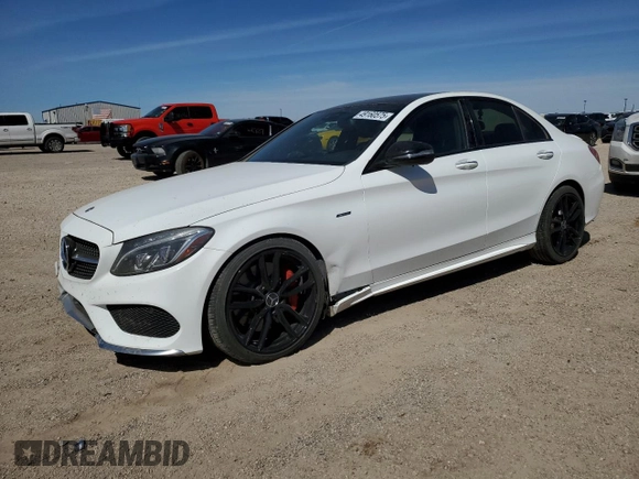 2016 Mercedes-Benz C 450 AMG with VIN 55SWF6EB6GU115864, listed as a Copart auction lot 49160575 with 71,459 mi miles and Salvage Title. Bid and sale history available at carsss.com. Image 1.