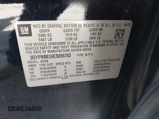 2012 Cadillac SRX Performance Collection with VIN 3GYFNBE39CS656702, listed as a IAAI auction lot 39599535 with 110,860 mi miles and . Bid and sale history available at DreamBid. Image 9.