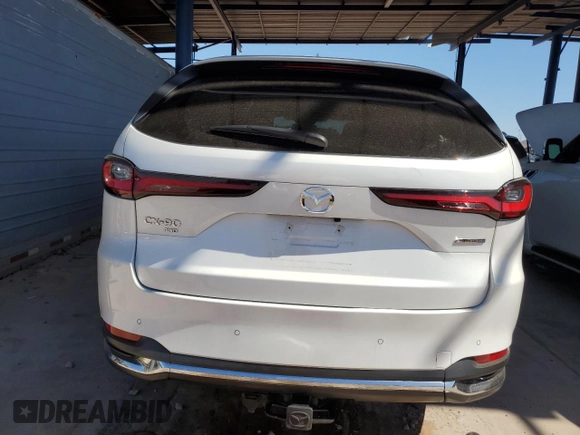 2024 Mazda CX-90 Premium Plus z VIN JM3KKEHA7R1134208, wystawiony jako Copart lot #53838335 z przebiegiem 5 622 mil mil oraz Szkoda całkowita • Salvage title. Historia ofert i sprzedaży dostępna na DreamBid. Obrazek 6.