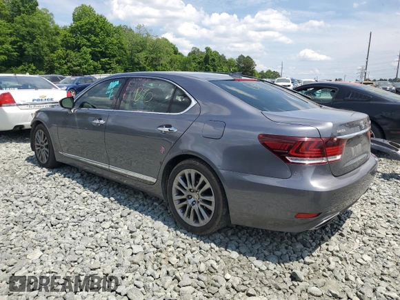 2014 Lexus LS 460 L with VIN JTHGL5EF4E5051560, listed as a Copart auction lot 55837084 with 180,562 mi miles and Salvage title. Bid and sale history available at DreamBid. Image 2.