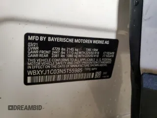 2022 BMW X2 xDrive28i with VIN WBXYJ1C03N5T55985, listed as a Copart auction lot 87183574 with 33,134 mi miles and Salvage Title. Bid and sale history available at carsss.com. Image 12.