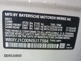 2022 BMW X2 xDrive28i z VIN WBXYJ1C00N5U17584, wystawiony jako Copart lot #55994955 z przebiegiem 21 973 mil mil oraz Czysty tytuł • Clean title. Historia ofert i sprzedaży dostępna na DreamBid. Obrazek 12.