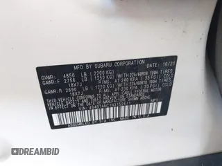 2022 Subaru Outback Limited с VIN 4S4BTANC1N3152671, выставлен на аукционе IAAI как лот 42328548 с пробегом 46 981 миль миль и . История ставок и продаж доступна на DreamBid. Изображение 9.