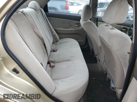 2009 Kia Spectra LX z VIN KNAFE222195652337, wystawiony jako Copart lot #45874605 z przebiegiem 141 149 mil mil oraz Szkoda całkowita • Salvage title. Historia ofert i sprzedaży dostępna na DreamBid. Obrazek 10.