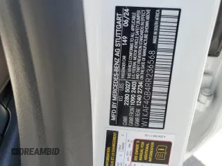 2024 Mercedes-Benz C 300 with VIN W1KAF4GB4RR236568, listed as a Copart auction lot 57689045 with 4,008 mi miles and Salvage title. Bid and sale history available at DreamBid. Image 12.