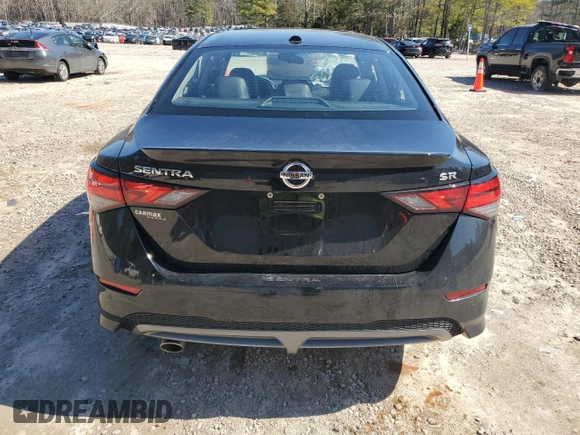 2022 Nissan Sentra SR with VIN 3N1AB8DV9NY319397, listed as a Copart auction lot 46607735 with 17,472 mi miles and Salvage Title. Bid and sale history available at carsss.com. Image 6.
