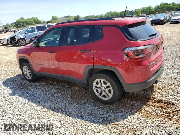 2018 Jeep Compass Sport z VIN 3C4NJDAB6JT101655, wystawiony jako Copart lot #55468205 z przebiegiem 125 766 mil mil oraz Szkoda całkowita • Salvage title. Historia ofert i sprzedaży dostępna na DreamBid. Obrazek 2.