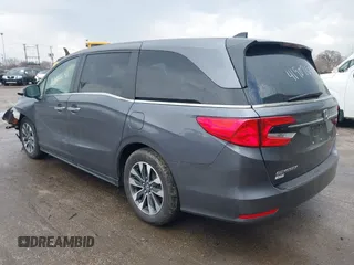 2024 Honda Odyssey EX-L with VIN 5FNRL6H69RB053109, listed as a IAAI auction lot 41902641 with 19,358 mi miles and . Bid and sale history available at DreamBid. Image 3.